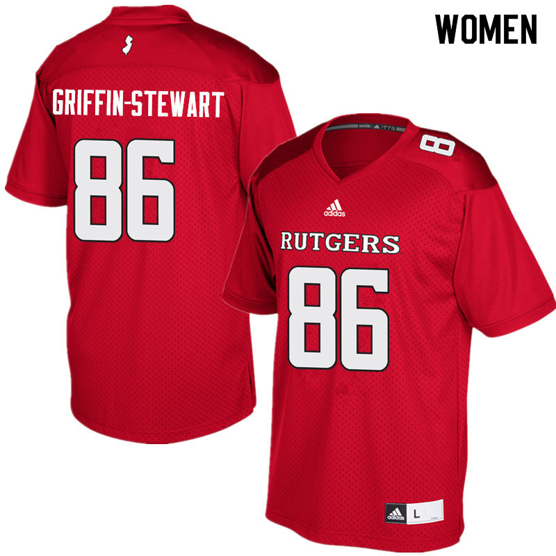 Women #86 Nakia Griffin-Stewart Rutgers Scarlet Knights College Football Jerseys Sale-Red